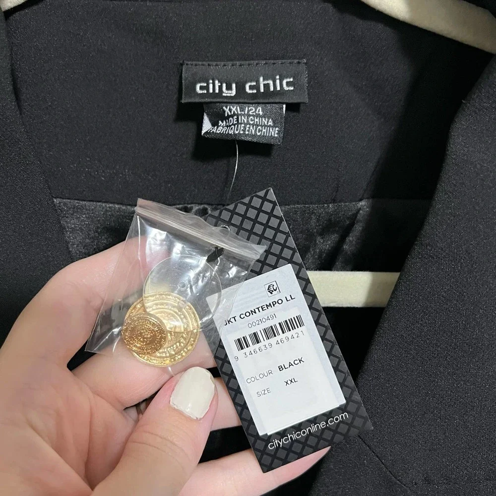City Chic NWT Double Breasted Blazer Size‎ XXL - Picture 2 of 7